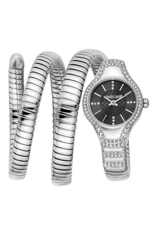 Reloj de cuarzo de acero - Plateado y negro