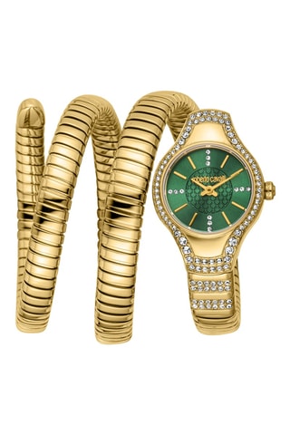 Reloj de cuarzo de acero - Dorado y verde