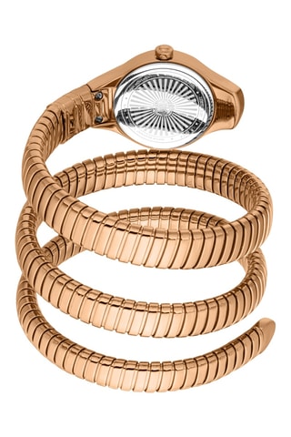 Reloj de cuarzo de acero - Rosa dorado y verde