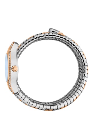 Reloj de cuarzo de acero - Rosa dorado y plateado