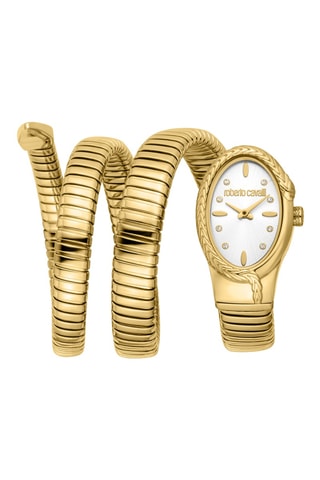 Reloj de cuarzo de acero - Dorado y blanco