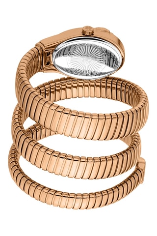 Reloj de cuarzo de acero - Rosa dorado y blanco