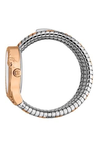 Reloj de cuarzo de acero - Rosa dorado y plateado