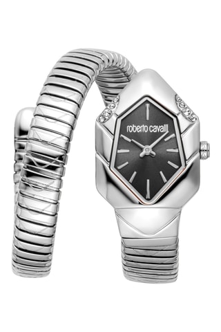 Reloj de cuarzo de acero - Plateado y negro