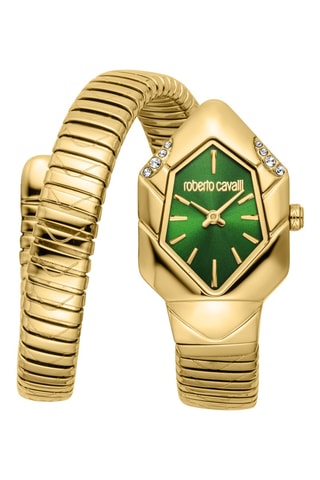 Reloj de cuarzo de acero - Dorado y verde
