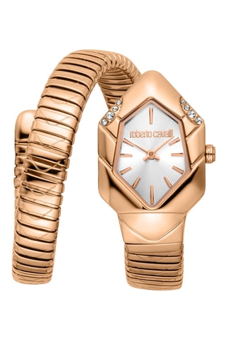 Reloj de cuarzo de acero - Rosa dorado y plateado