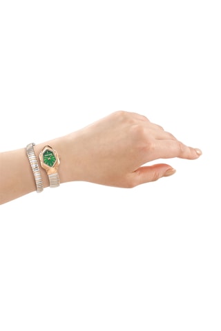 Reloj de cuarzo de acero - Rosa dorado y plateado