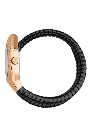 Reloj de cuarzo de acero - Negro y rosa dorado