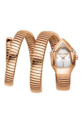 Reloj de cuarzo de acero - Rosa dorado y plateado