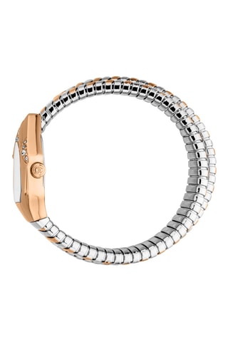 Reloj de cuarzo de acero - Rosa dorado y plateado