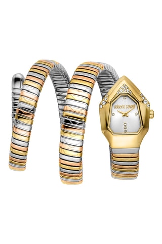 Reloj de cuarzo de acero - Dorado y plateado