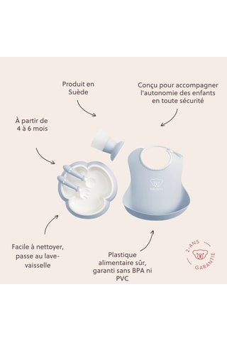 Ensemble repas bébé - 5 pièces - Dès  4 à 6 mois