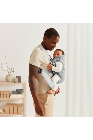 Porte-bébé Mini - De la naissance à 12 mois - Jusqu'à 11 kg - Gris clair