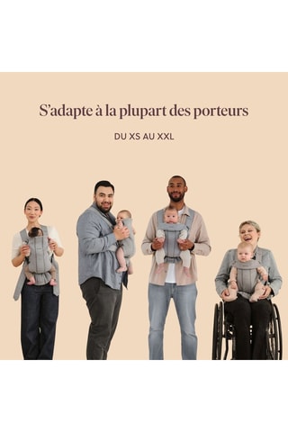 Porte-bébé Mini - De la naissance à 12 mois - Jusqu'à 11 kg - Gris