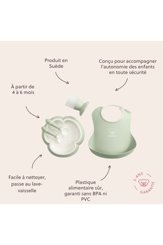 Ensemble repas bébé - 5 pièces - Dès 4 à 6 mois
