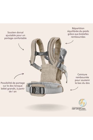 Porte-bébé Harmony - De la naissance à 3 ans - Jusqu'à 15 kg - Gris