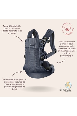 Porte-bébé Harmony - De la naissance à 3 ans - Jusqu'à 15 kg - Anthracite