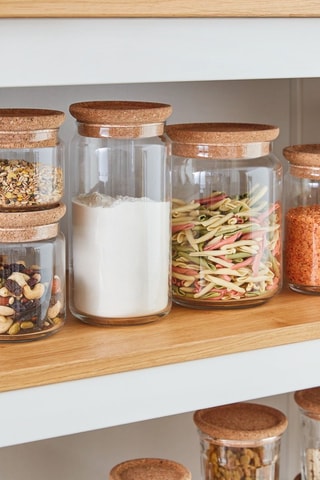 Pot de conservation en verre avec couvercle  Pure Jar Cork -  1 l
