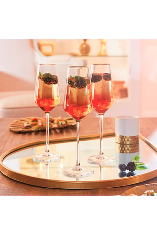 4 flûtes en cristal Ultime Bord Or - 23 cl