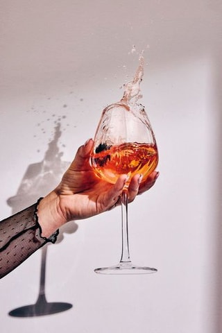4 verres à pied en cristallin Swirly - 47 cl