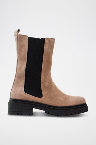 Bottines Chelsea en nubuck - Noir et gris