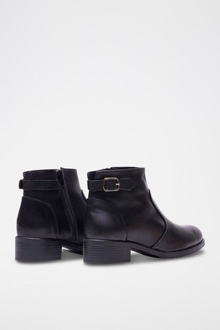 Bottines en cuir nappa - Noir
