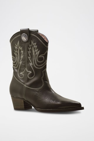 Bottines en cuir - Gris