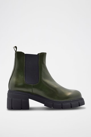Bottines Chelsea en cuir - Vert