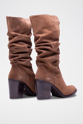 Bottes en nubuck - Marron