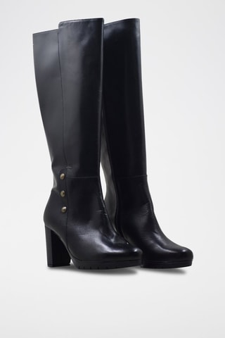 Bottes en cuir - Noir et doré
