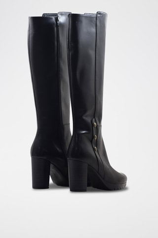 Bottes en cuir - Noir et doré