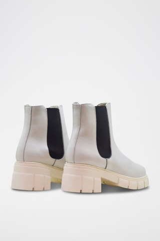 Bottines Chelsea en cuir - Noir et blanc