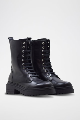 Bottines en cuir nappa - Noir