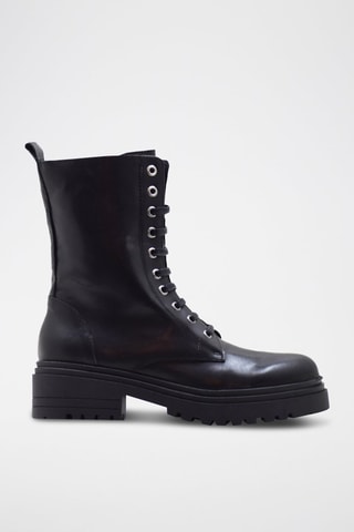 Bottines en cuir nappa - Noir