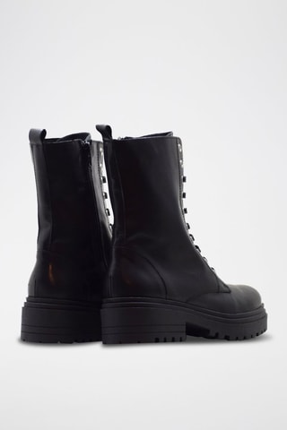 Bottines en cuir nappa - Noir