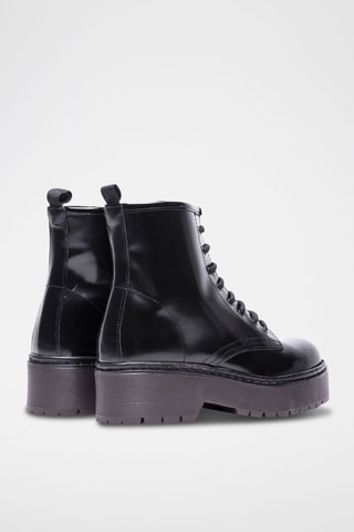 Bottines en cuir vernis - Noir