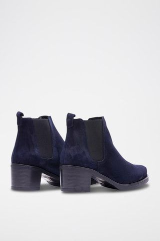 Bottines Chelsea en nubuck - Bleu et noir