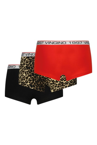 3 shortys - Noir et rouge