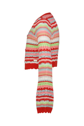 Cardigan - Rosso e rosa