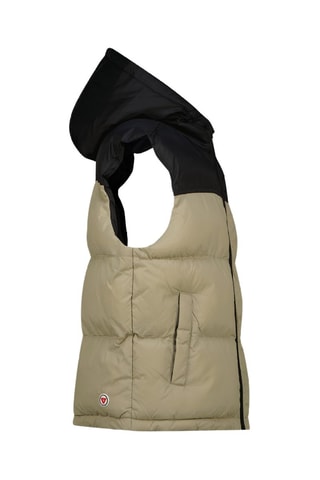 Doudoune sans manches à capuche - Beige