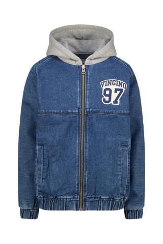 Veste à capuche en jean - Bleu