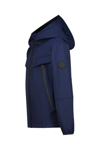 Veste à capuche - Blanc et bleu