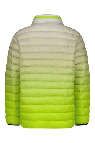 Doudoune dip and dye - Ecru et vert fluo