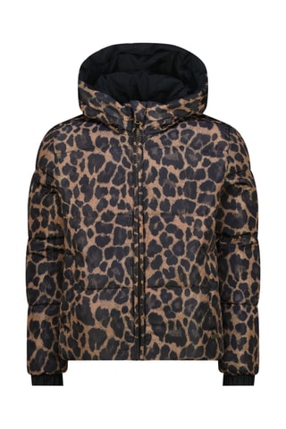 Piumino con cappuccio double face - Nero e beige