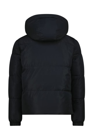 Piumino con cappuccio double face - Nero e beige