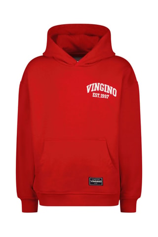 Felpa oversize con cappuccio - Rosso