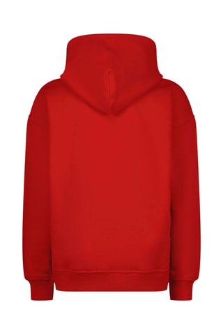 Felpa oversize con cappuccio - Rosso