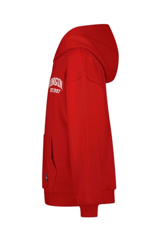 Felpa oversize con cappuccio - Rosso