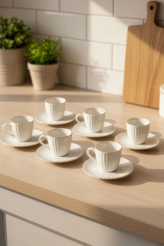 Service à café en porcelaine - 6 personnes