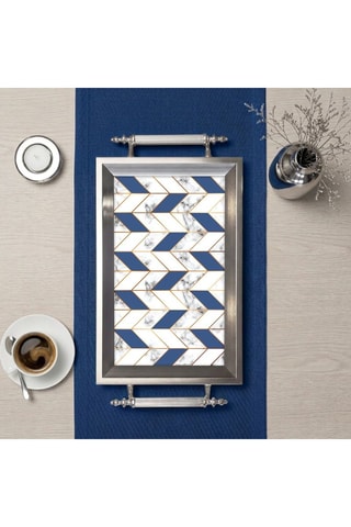 Plateau de service en verre - 34 x 18 x 2 cm
